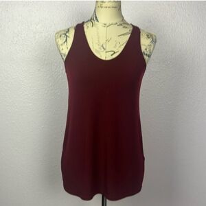 Deborah Viereck Burgundy Layering Tank Top Sz M NWOT